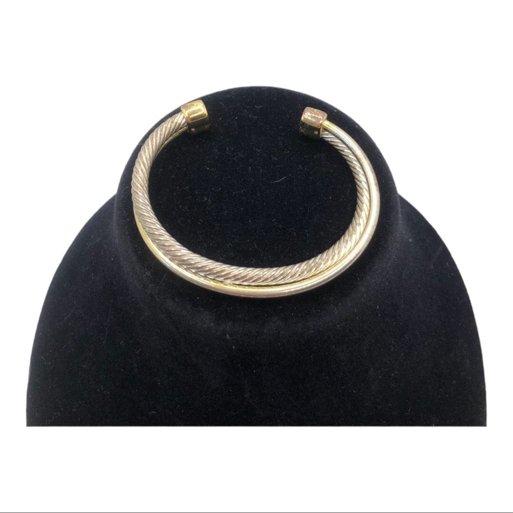 Vintage Silver and Gold Cable Bracelet